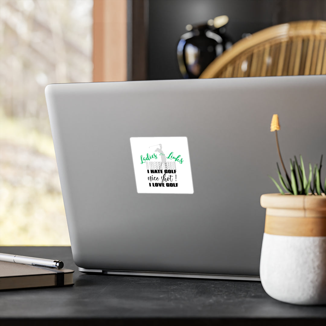 I Hate Golf I Love Golf Kiss-Cut Vinyl Decals