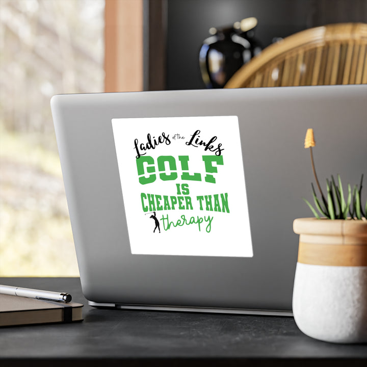 Golf Cheaper Than Therapy Kiss-Cut Vinyl Decals