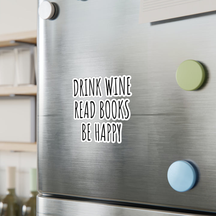 Drink Wine Read Kiss-Cut Vinyl Decals
