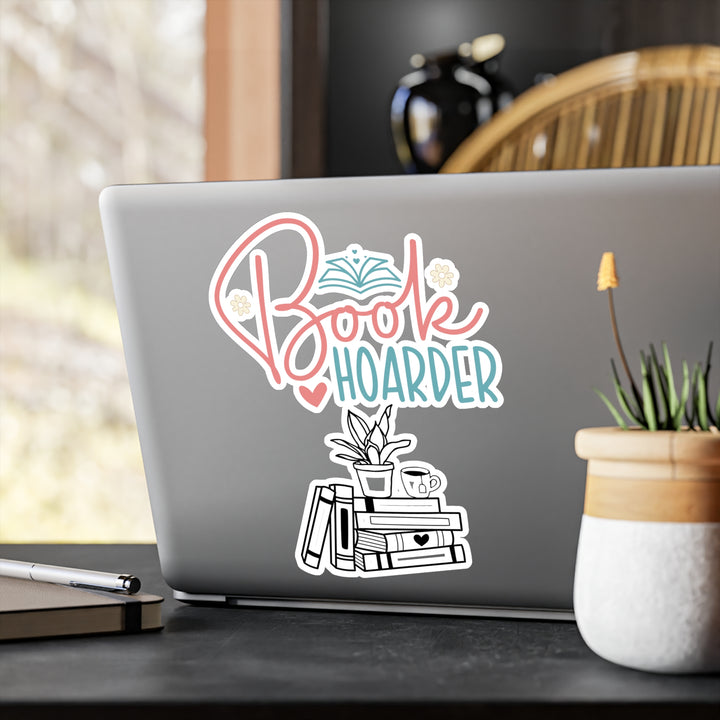 Book Hoarder Flower Books Kiss-Cut Vinyl Decals