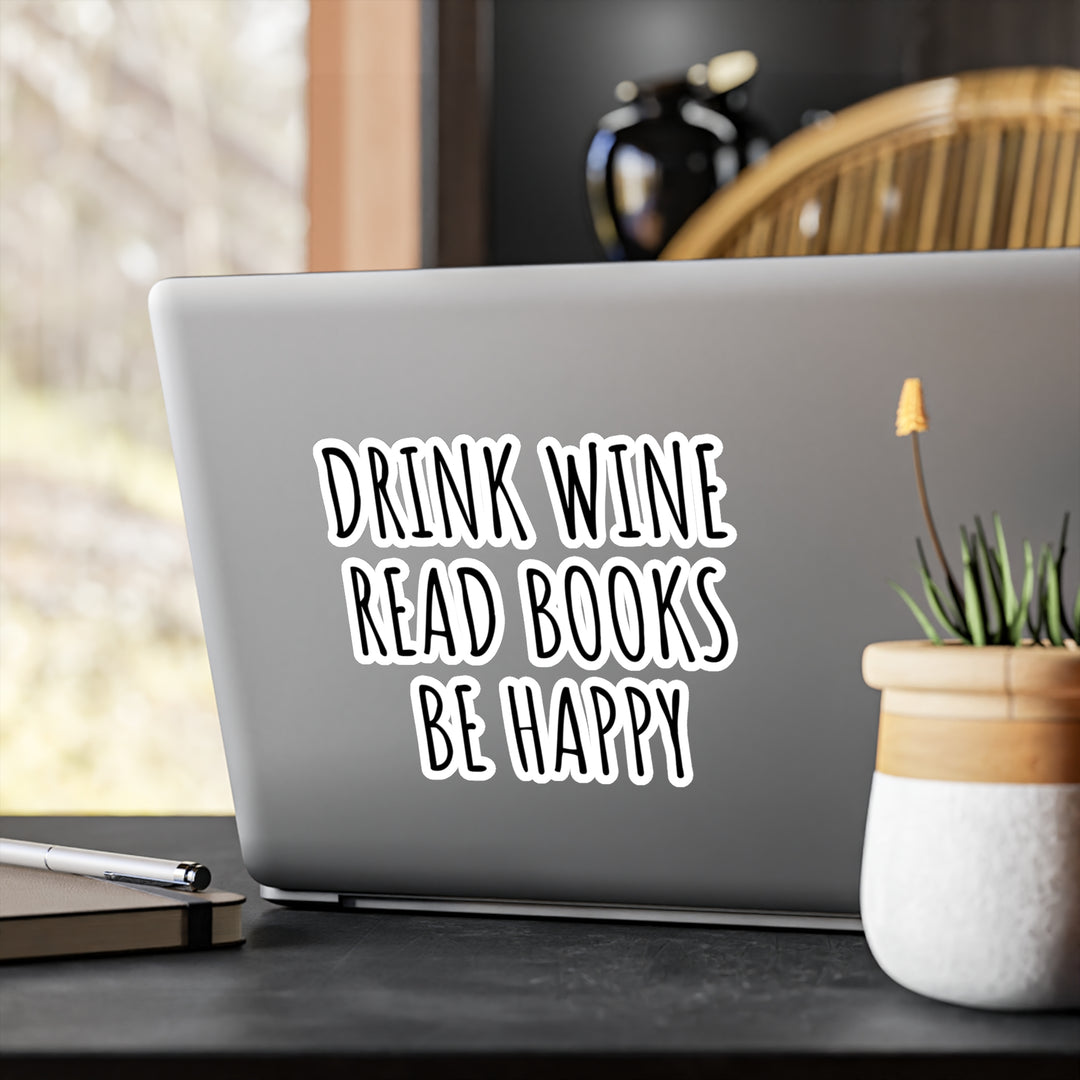 Drink Wine Read Kiss-Cut Vinyl Decals