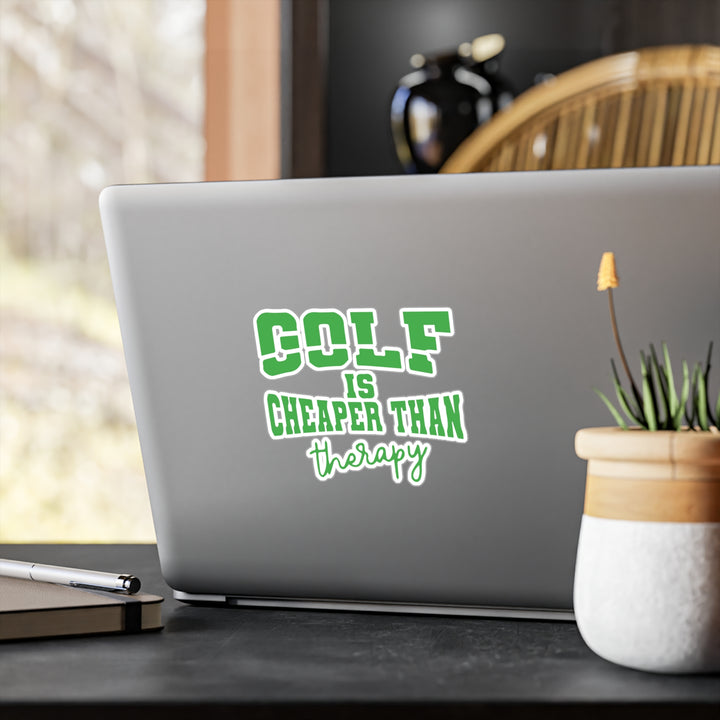 Golf Cheaper than Therapy Kiss-Cut Vinyl Decals
