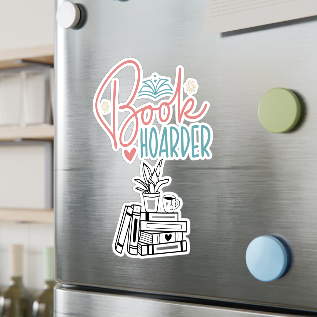 Book Hoarder Flower Books Kiss-Cut Vinyl Decals