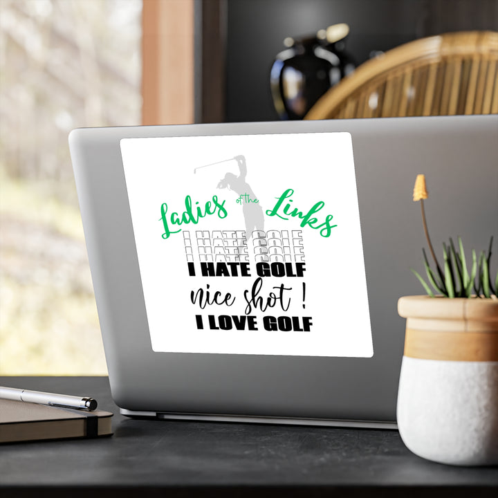 I Hate Golf I Love Golf Kiss-Cut Vinyl Decals