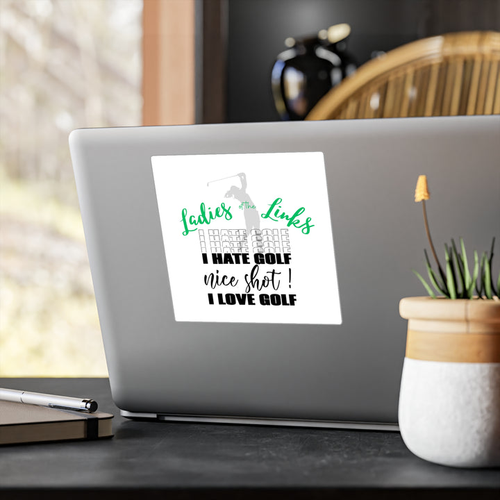 I Hate Golf I Love Golf Kiss-Cut Vinyl Decals