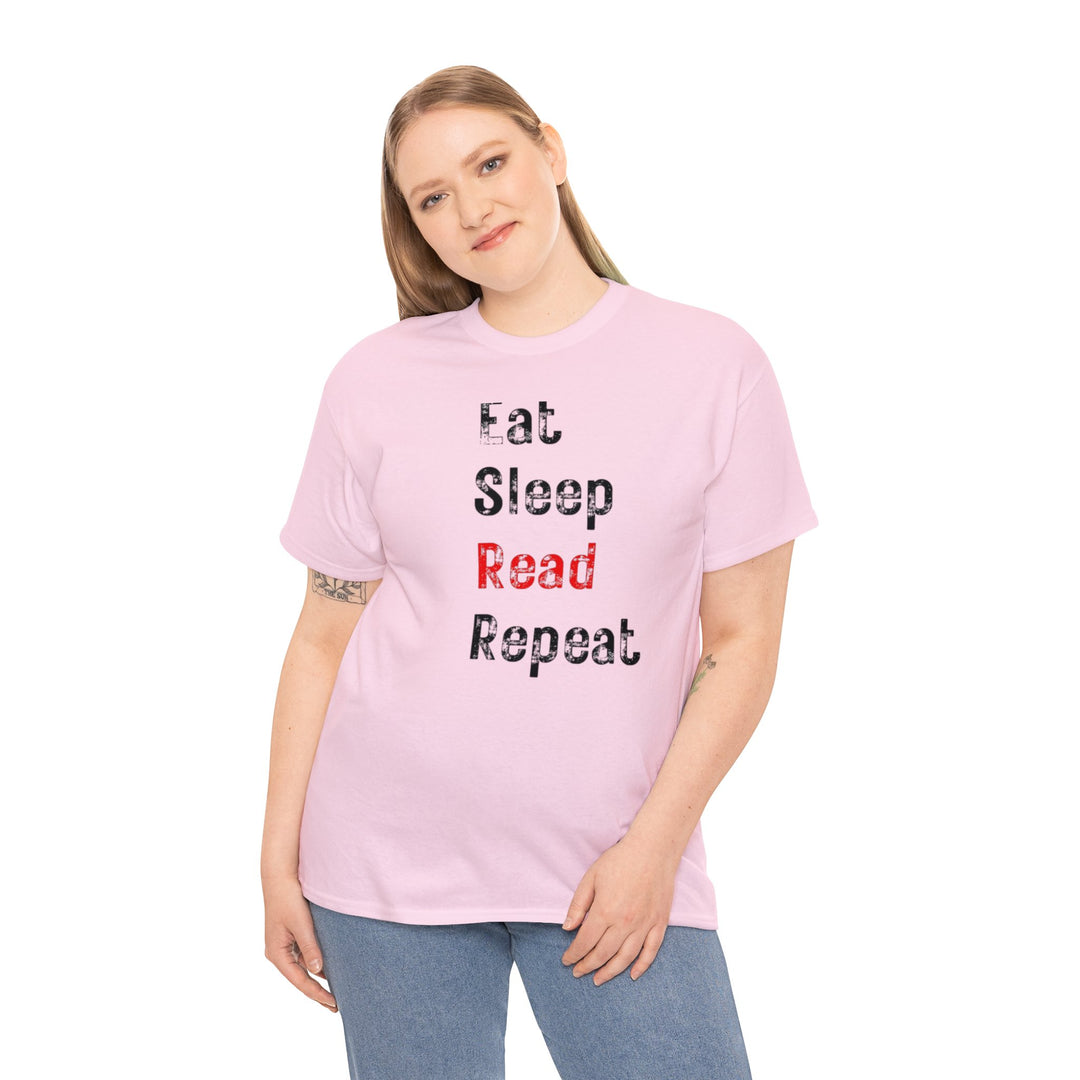EAT, Sleep, Read--Unisex Heavy Cotton Tee