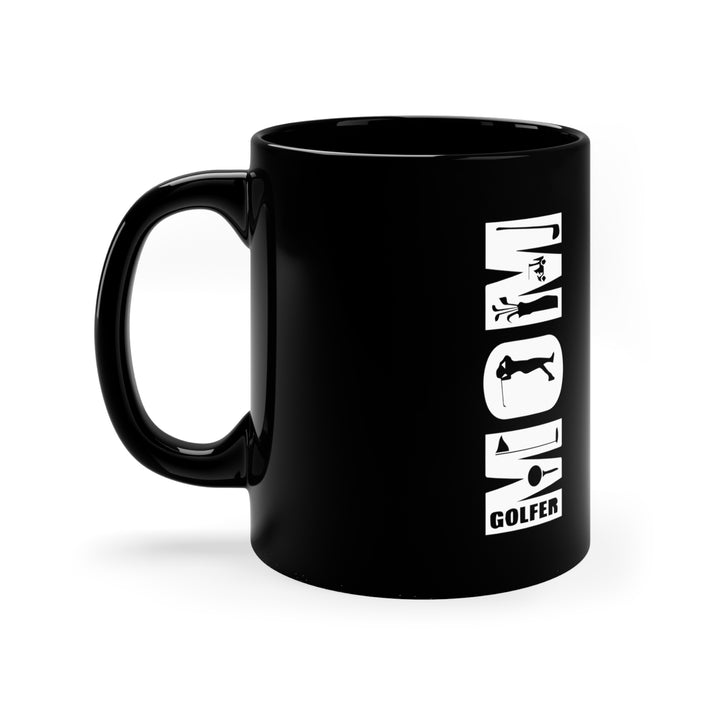 Golf Mom Black 11oz Black Mug
