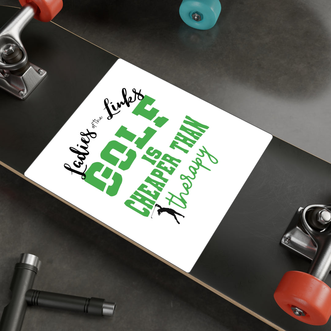 Golf Cheaper Than Therapy Kiss-Cut Vinyl Decals