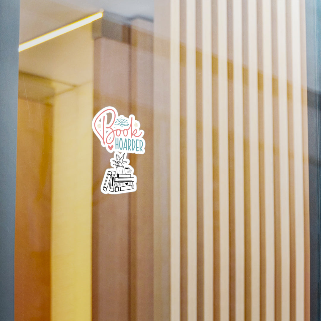 Book Hoarder Flower Books Kiss-Cut Vinyl Decals
