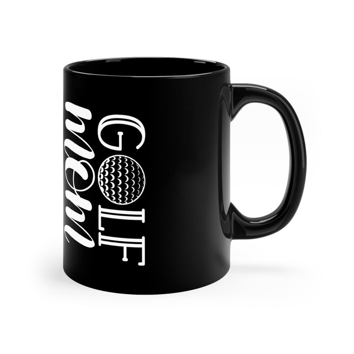 Golf_Mom Black 11oz Black Mug