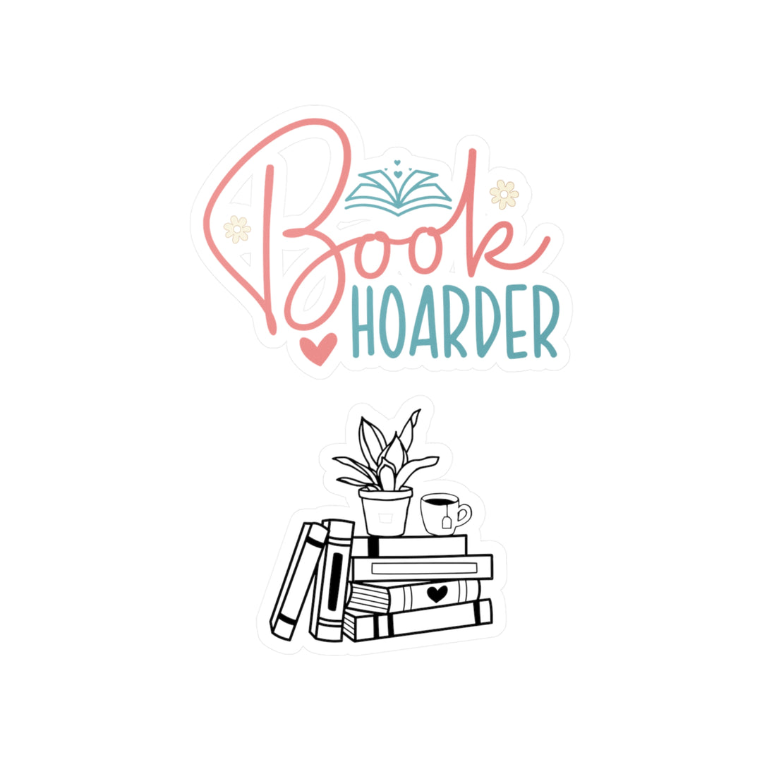 Book Hoarder Flower Books Kiss-Cut Vinyl Decals
