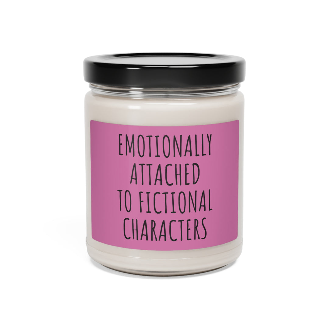 Emotionally Attached to Fictional Characters Pink Scented Soy Candle, 9oz