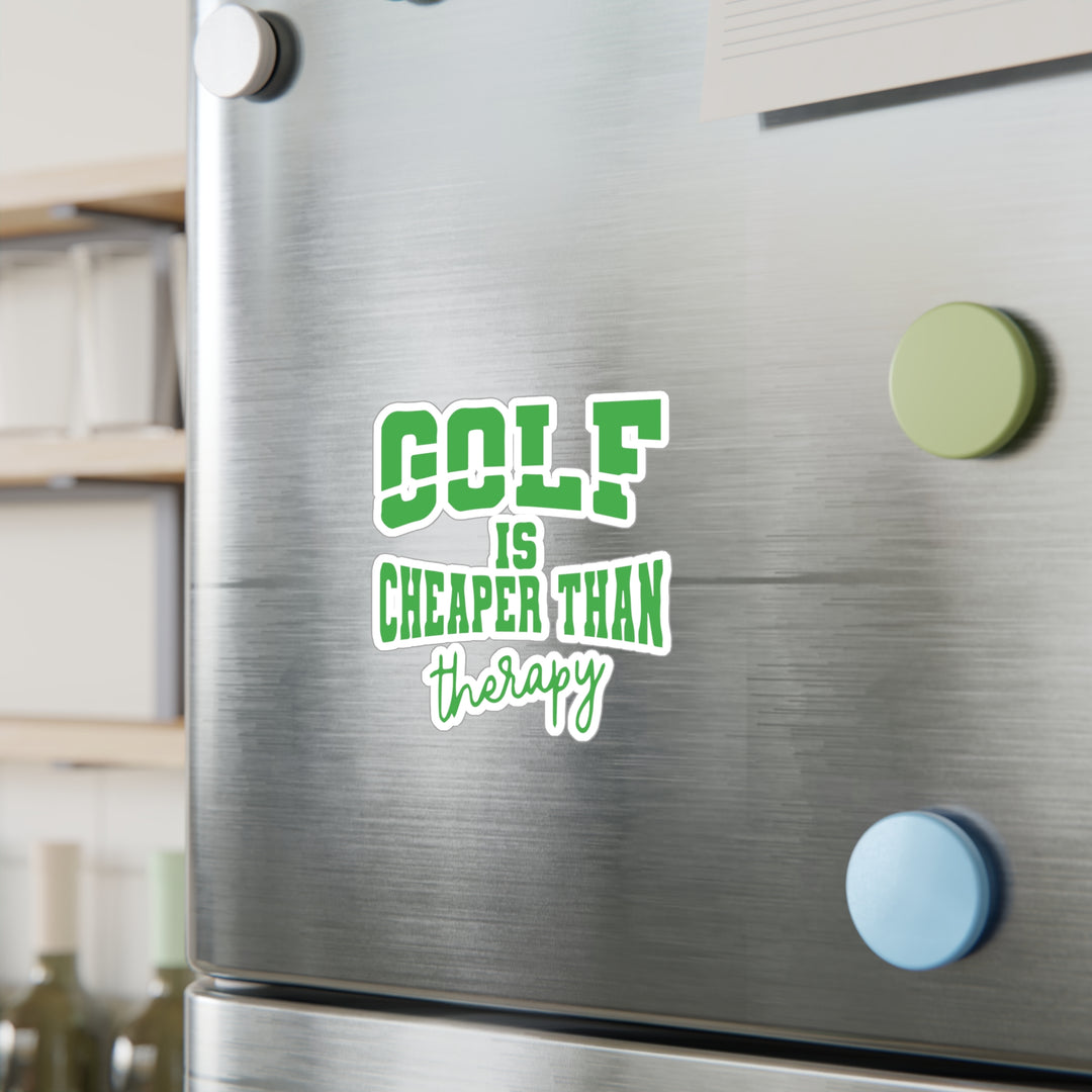 Golf Cheaper than Therapy Kiss-Cut Vinyl Decals