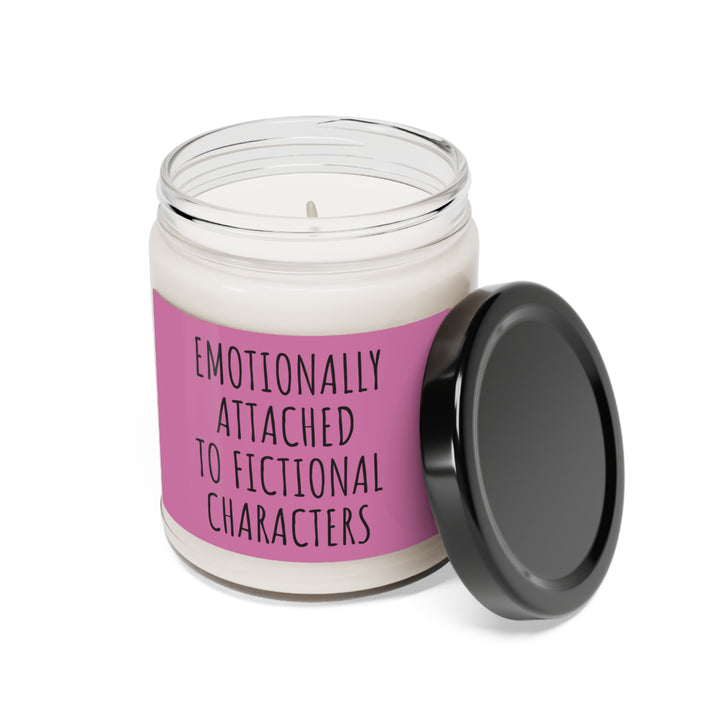 Emotionally Attached to Fictional Characters Pink Scented Soy Candle, 9oz