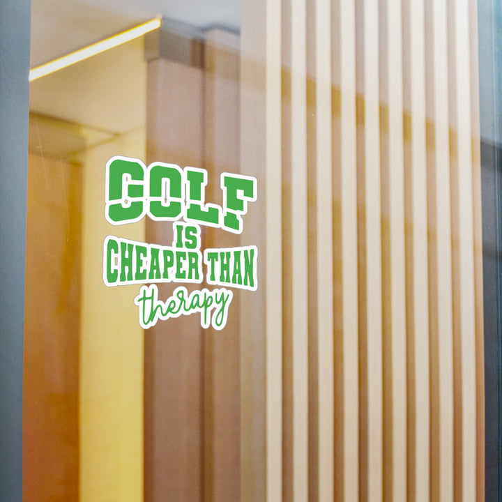 Golf Cheaper than Therapy Kiss-Cut Vinyl Decals
