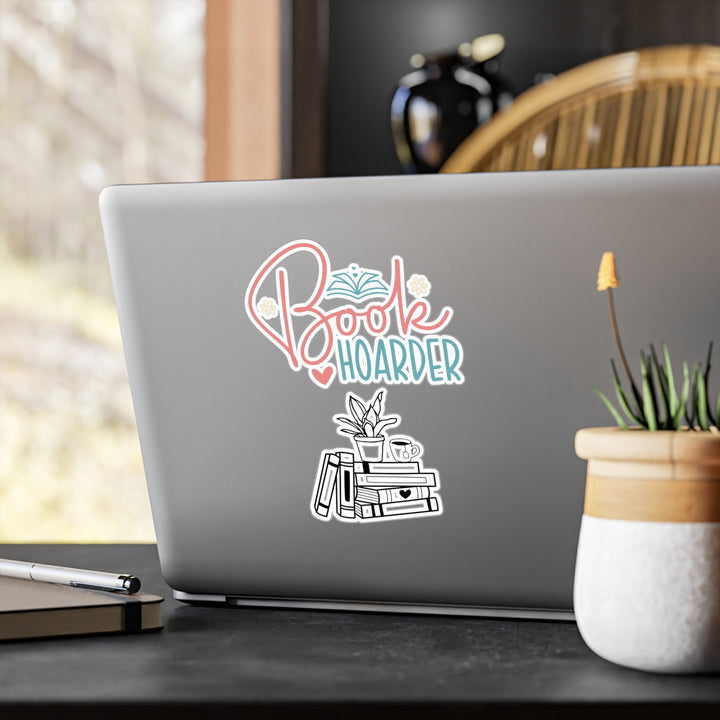Book Hoarder Flower Books Kiss-Cut Vinyl Decals