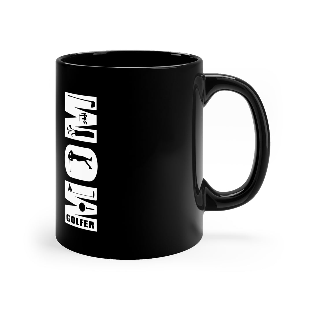 Golf Mom Black 11oz Black Mug