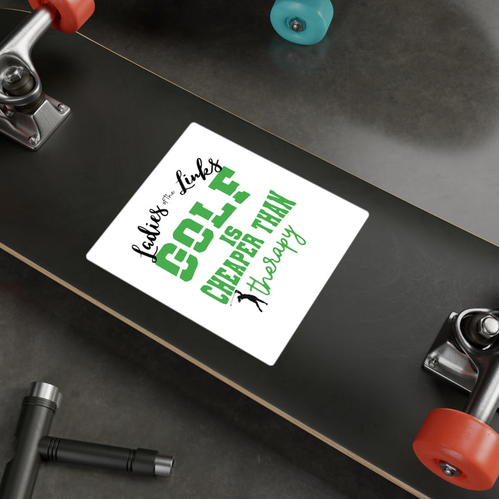 Golf Cheaper Than Therapy Kiss-Cut Vinyl Decals