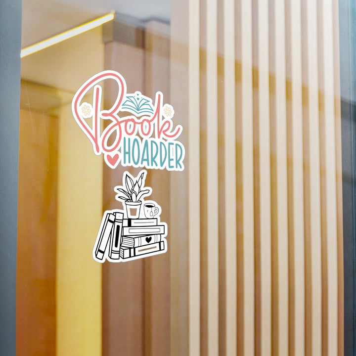 Book Hoarder Flower Books Kiss-Cut Vinyl Decals