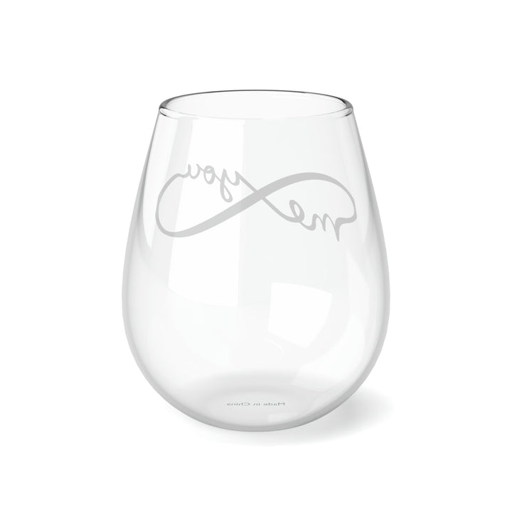Me You Infinity Stemless Wine Glass, 11.75oz