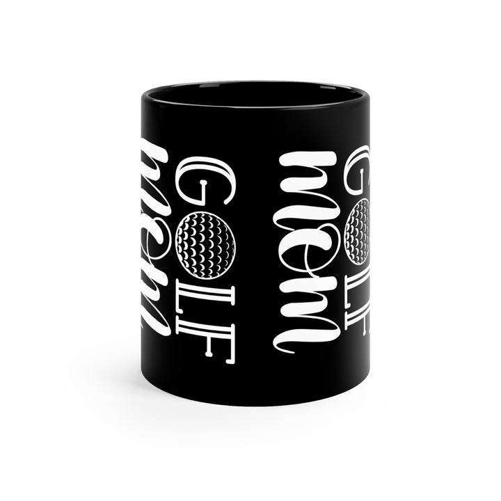 Golf_Mom Black 11oz Black Mug