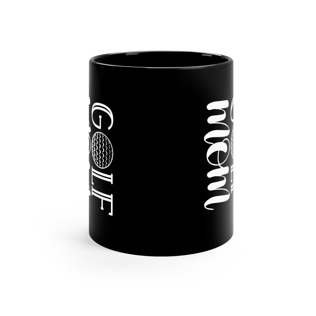 Golf_Mom_Black 11oz Black Mug