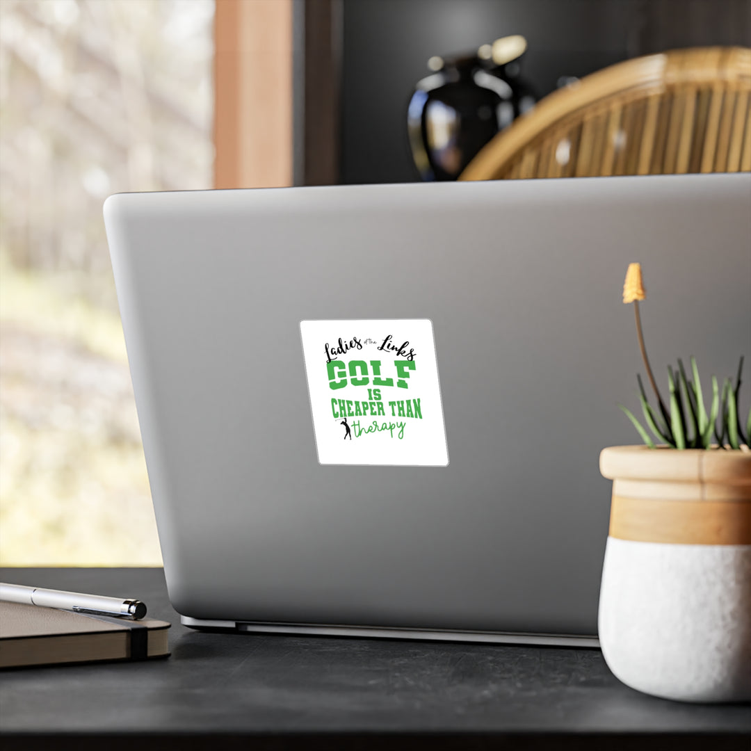 Golf Cheaper Than Therapy Kiss-Cut Vinyl Decals