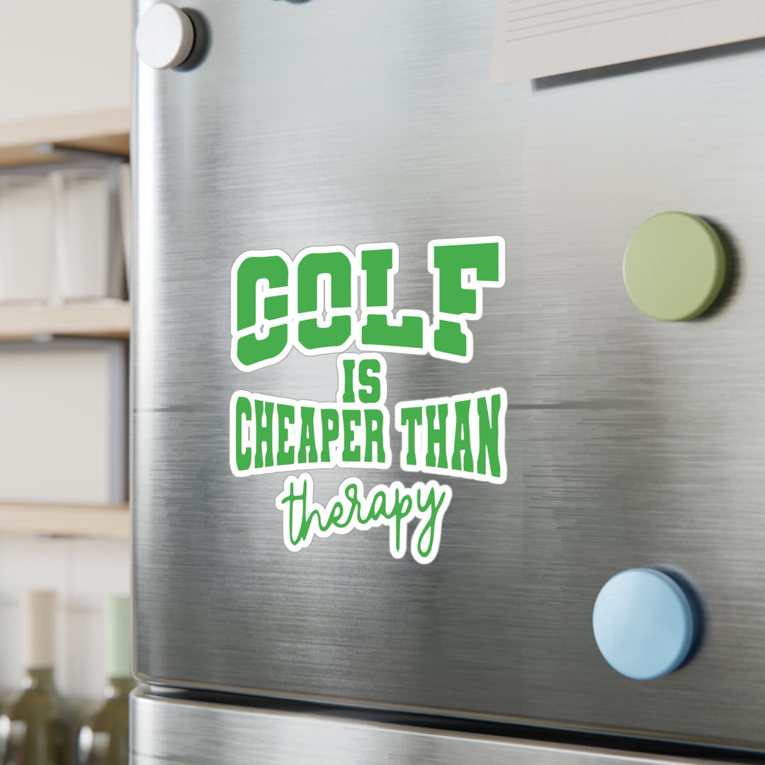 Golf Cheaper than Therapy Kiss-Cut Vinyl Decals