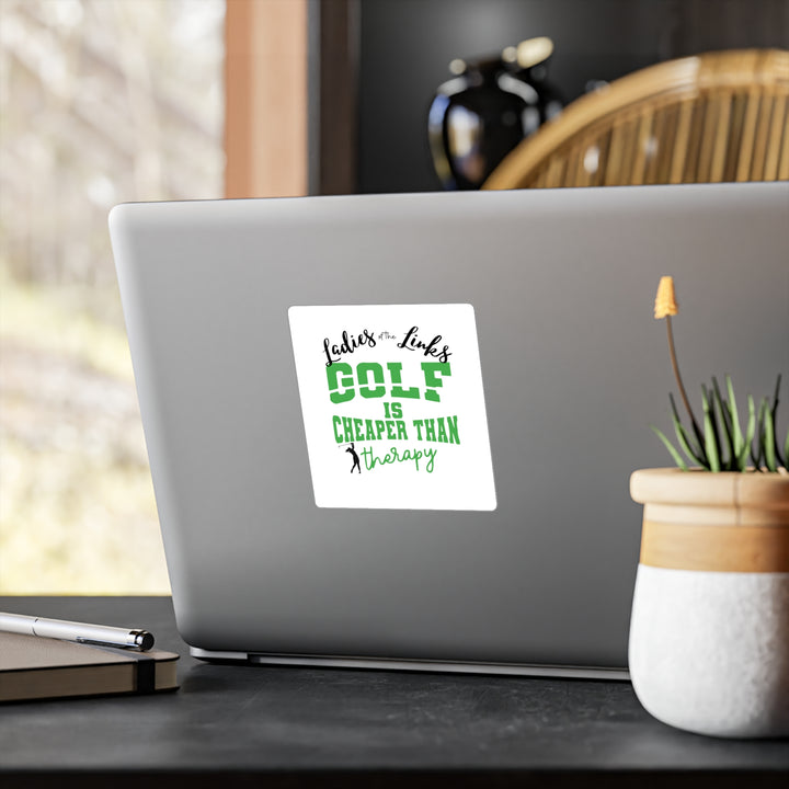 Golf Cheaper Than Therapy Kiss-Cut Vinyl Decals