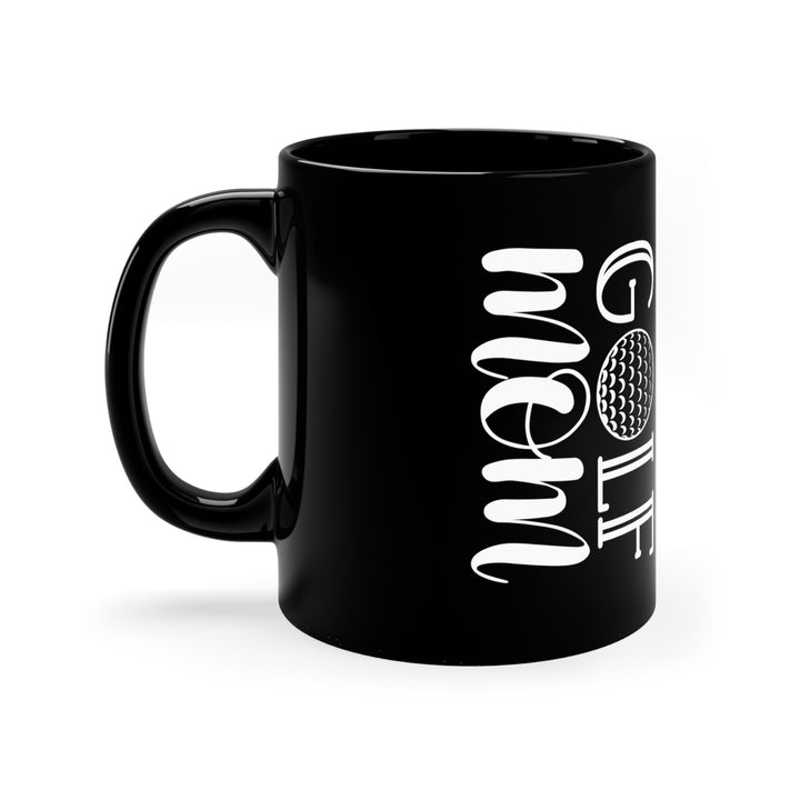 Golf_Mom Black 11oz Black Mug
