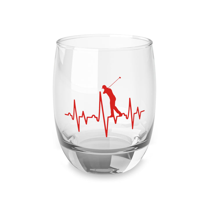 Golf Red Heartbeat Whiskey Glass
