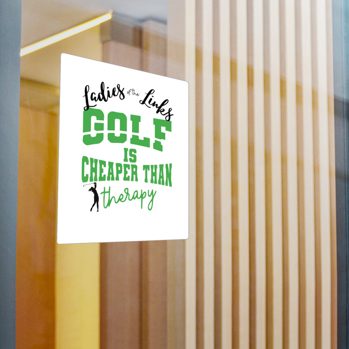 Golf Cheaper Than Therapy Kiss-Cut Vinyl Decals