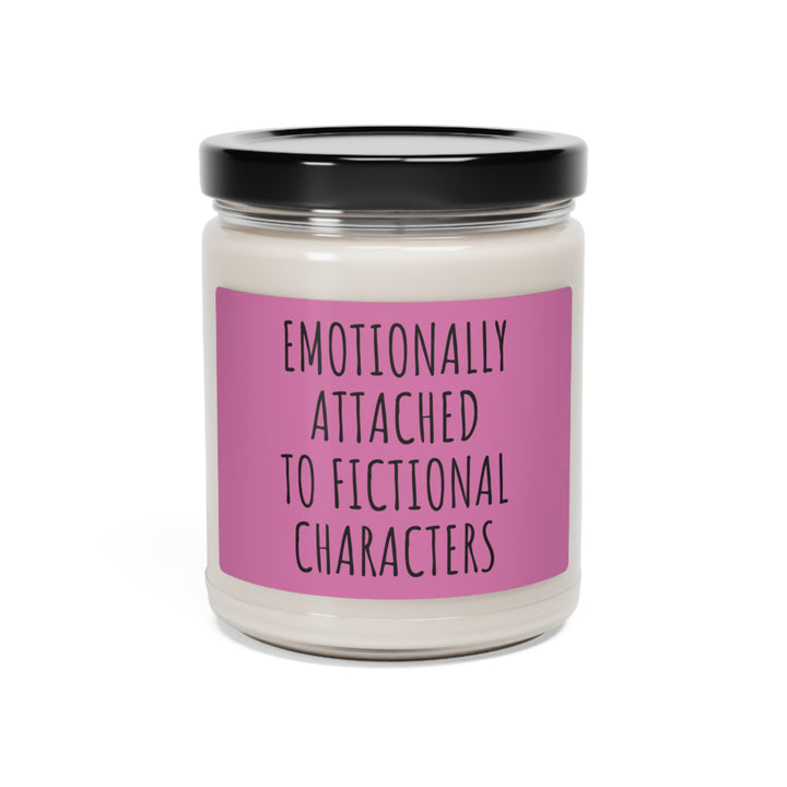 Emotionally Attached to Fictional Characters Pink Scented Soy Candle, 9oz