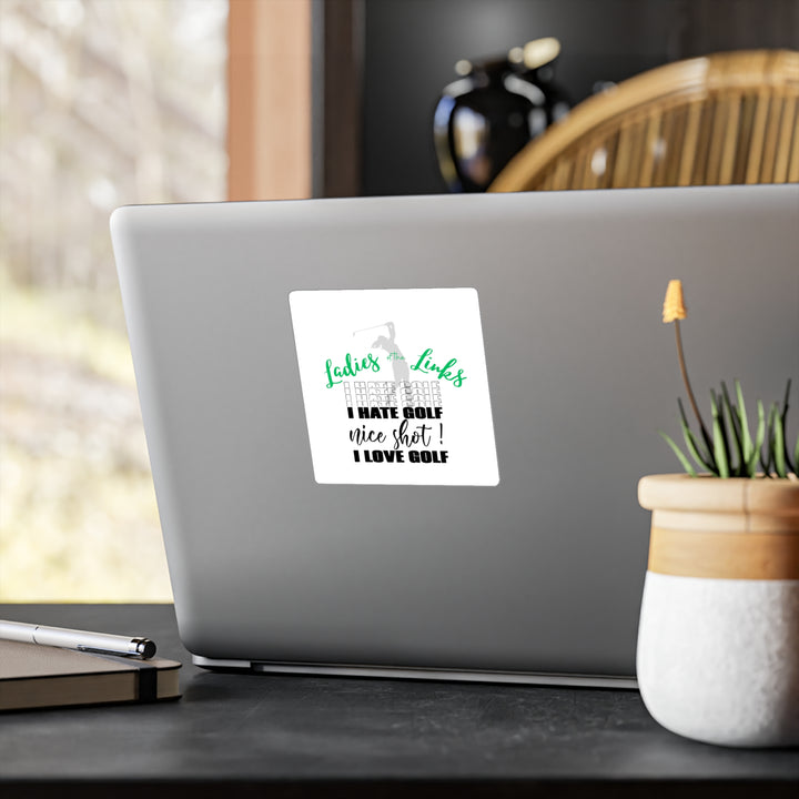I Hate Golf I Love Golf Kiss-Cut Vinyl Decals