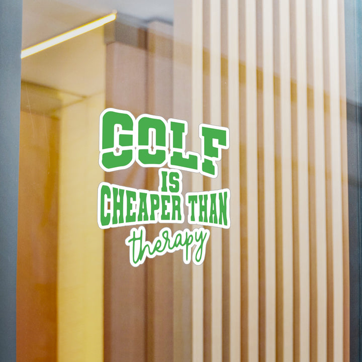 Golf Cheaper than Therapy Kiss-Cut Vinyl Decals