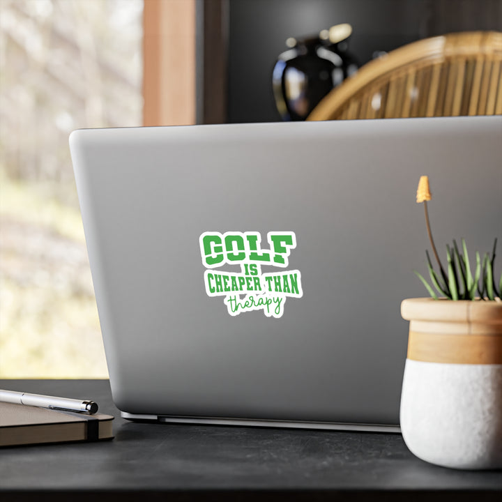 Golf Cheaper than Therapy Kiss-Cut Vinyl Decals