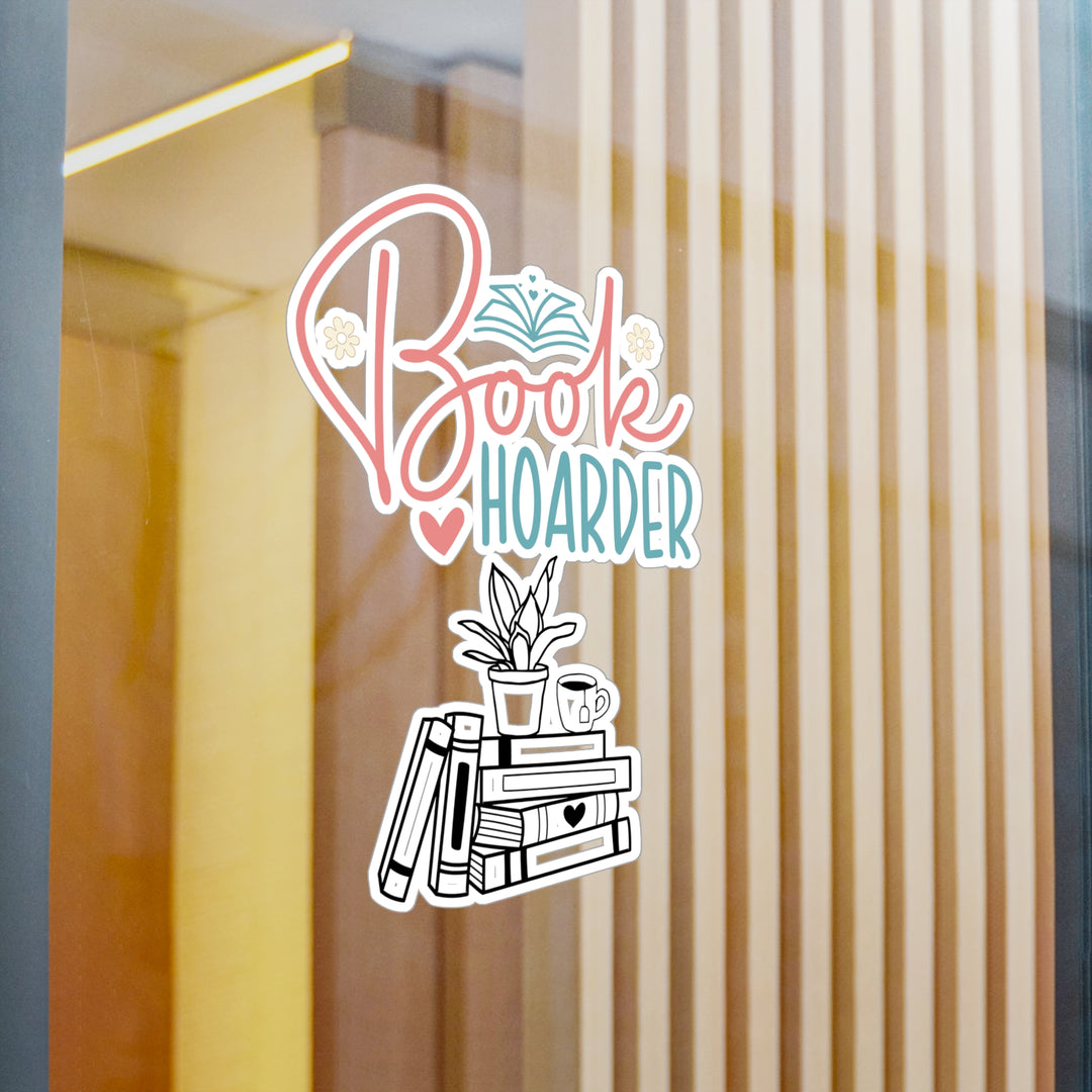Book Hoarder Flower Books Kiss-Cut Vinyl Decals