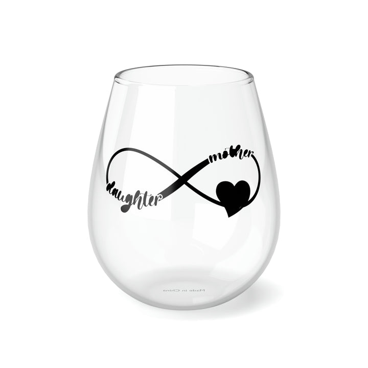 Mother Daughter Infinity Stemless Wine Glass, 11.75oz