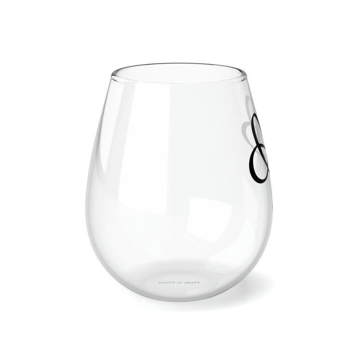 Infinity over Heart Stemless Wine Glass, 11.75oz