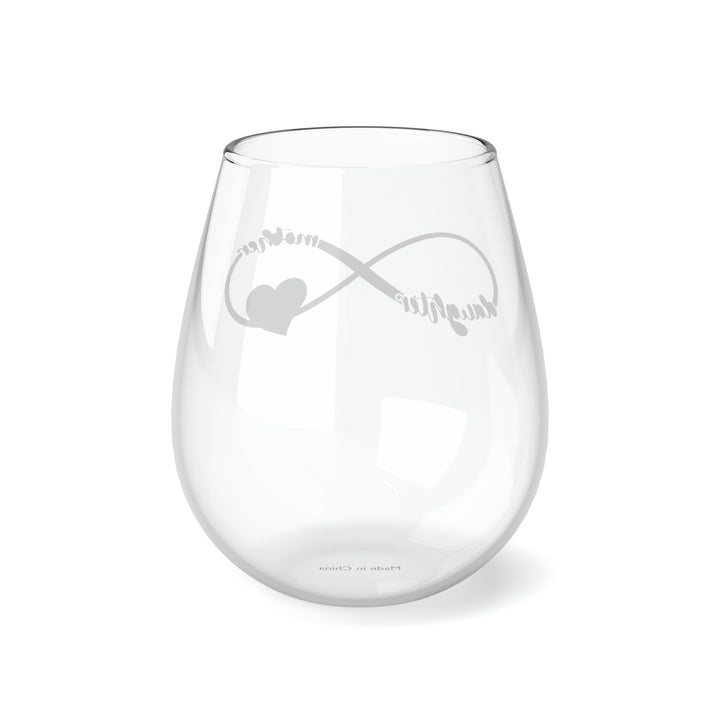 Mother Daughter Infinity Stemless Wine Glass, 11.75oz