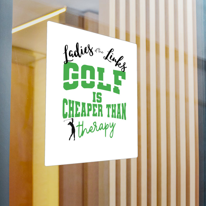 Golf Cheaper Than Therapy Kiss-Cut Vinyl Decals
