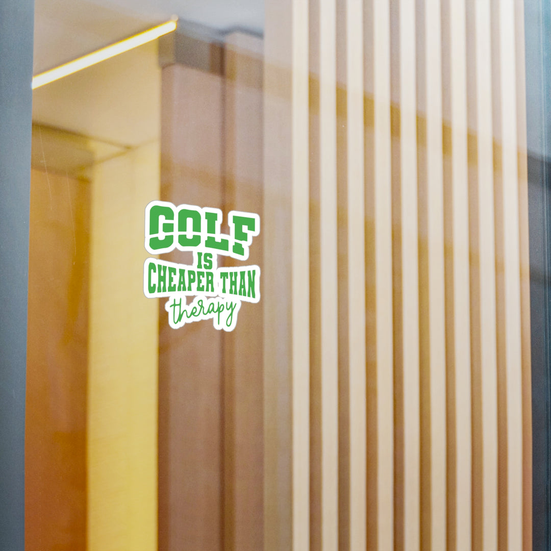 Golf Cheaper than Therapy Kiss-Cut Vinyl Decals