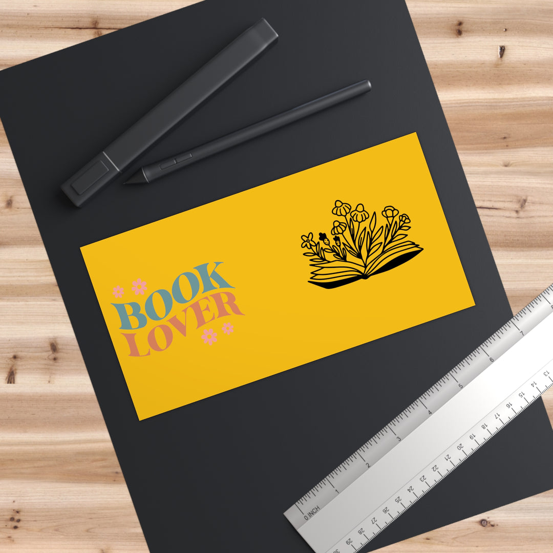 Book Lover Yellow Bumper Stickers