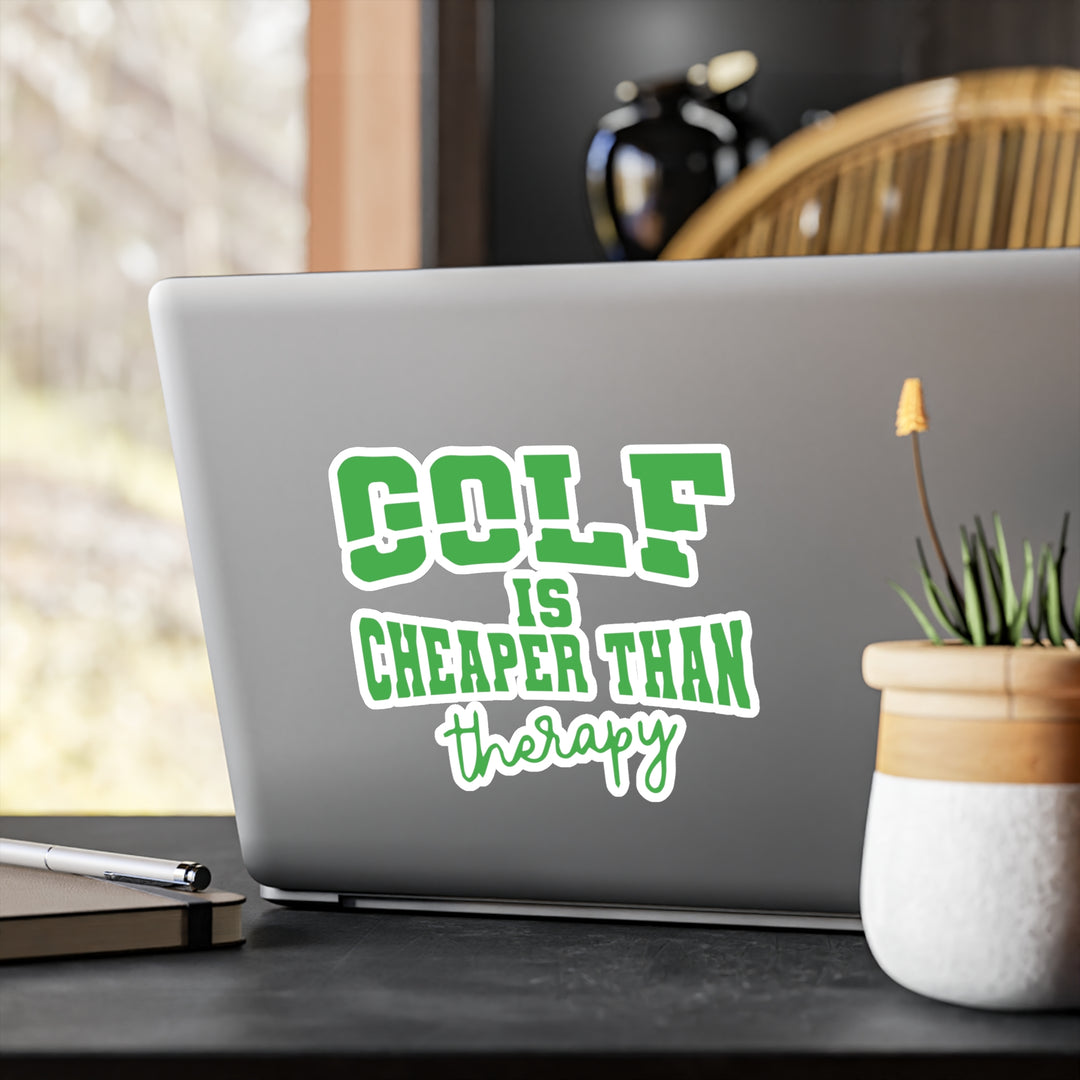 Golf Cheaper than Therapy Kiss-Cut Vinyl Decals