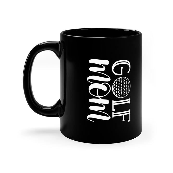 Golf_Mom_Black 11oz Black Mug