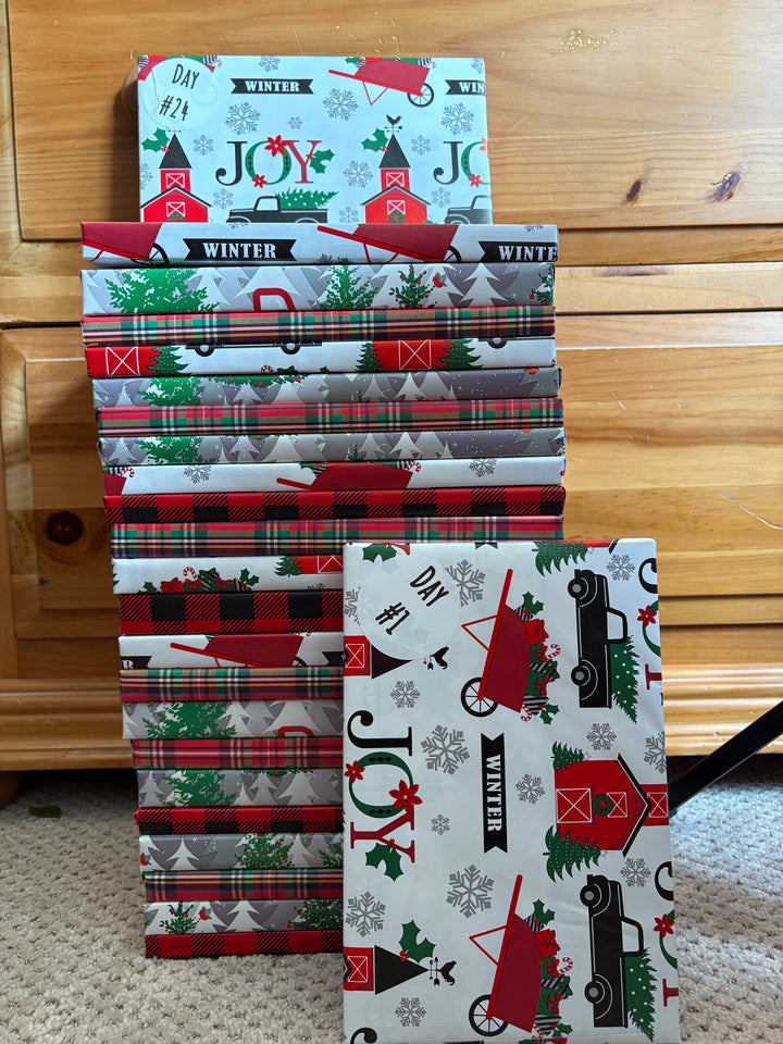 Advent Calendar, Christmas, 24 Romance Books Gift, Bookish Advent Calendar