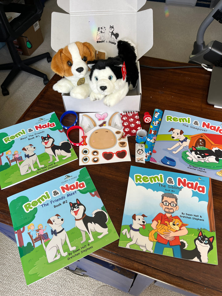 Remi & Nala 4-Book, Children's Book Box & Plush Toys, New Paperbacks