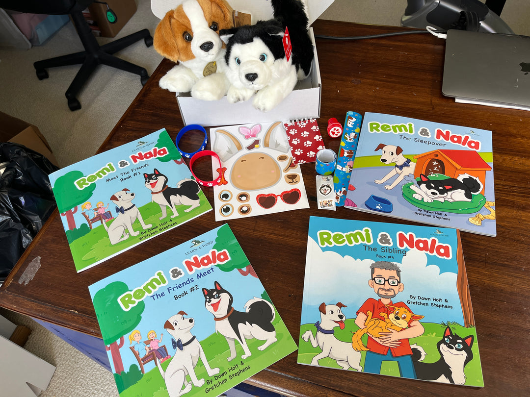 Remi & Nala 4-Book, Children's Book Box & Plush Toys, New Paperbacks