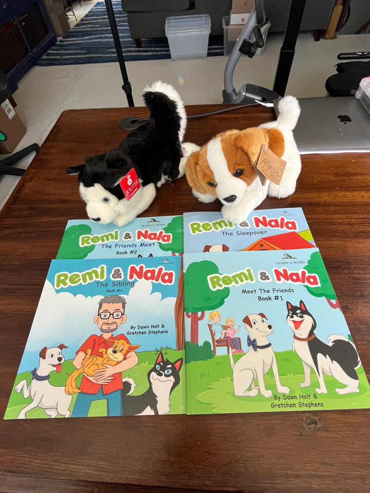 Remi & Nala 4-Book, Children's Book Box & Plush Toys, New Paperbacks