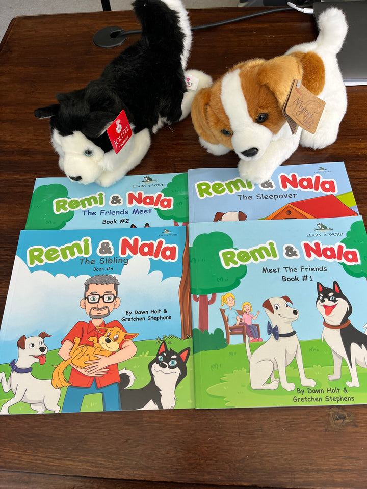 Remi & Nala 4-Book, Children's Book Box & Plush Toys, New Paperbacks
